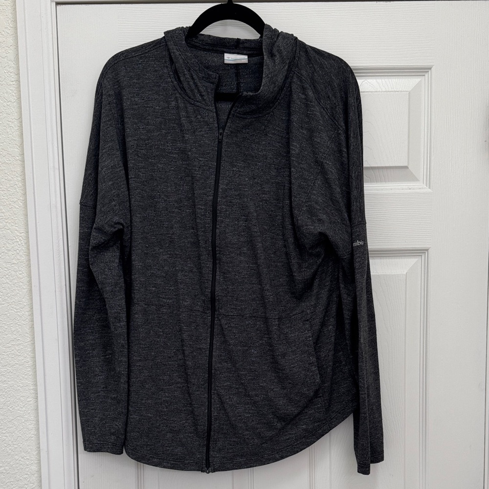 Colombia lightweight Charcoal Gray Zip-Up Hoodie